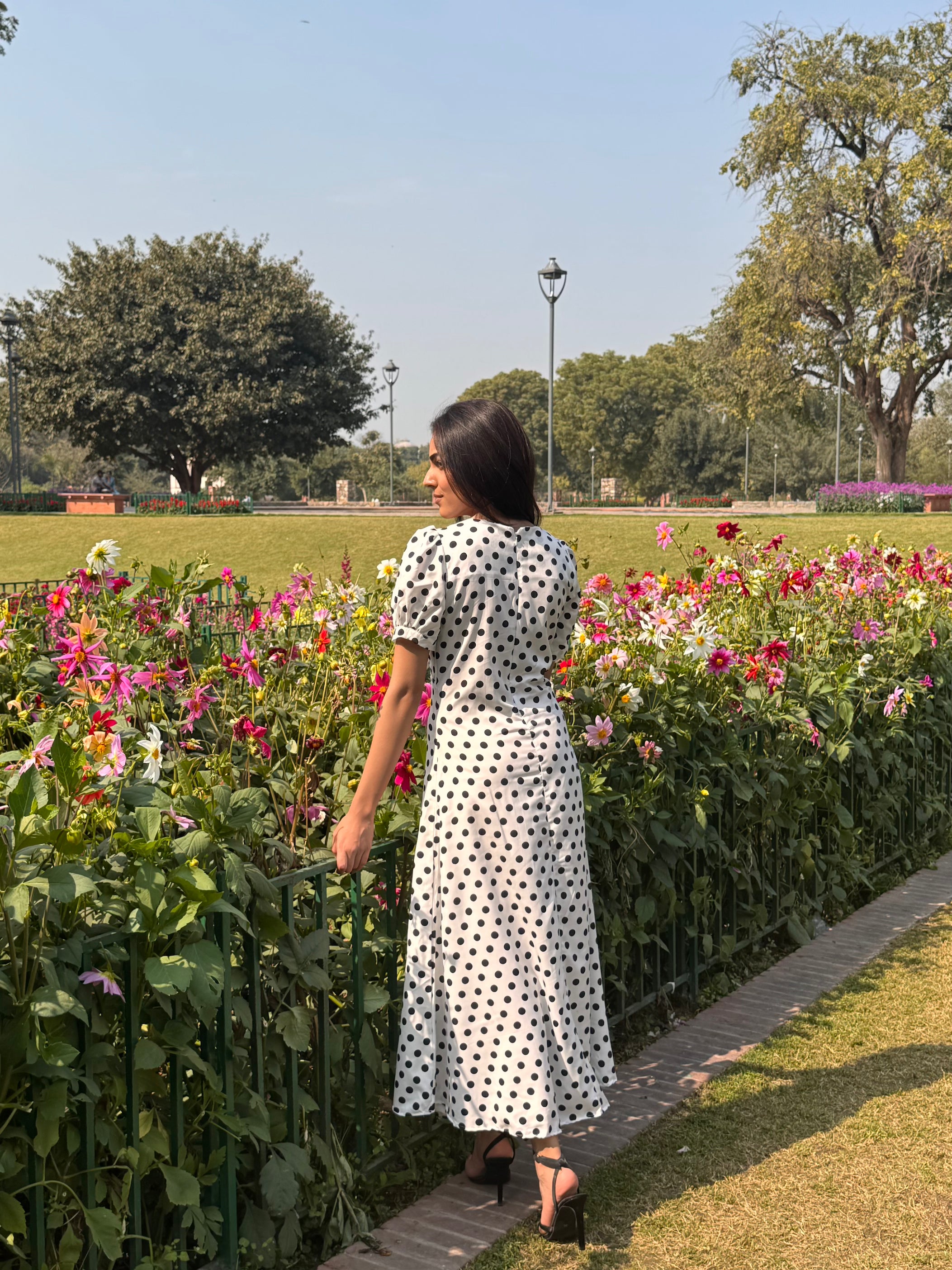 Jasmine Polkadot Long Dress