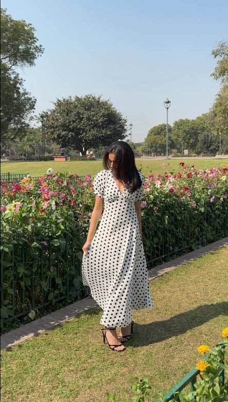 Jasmine Polkadot Long Dress