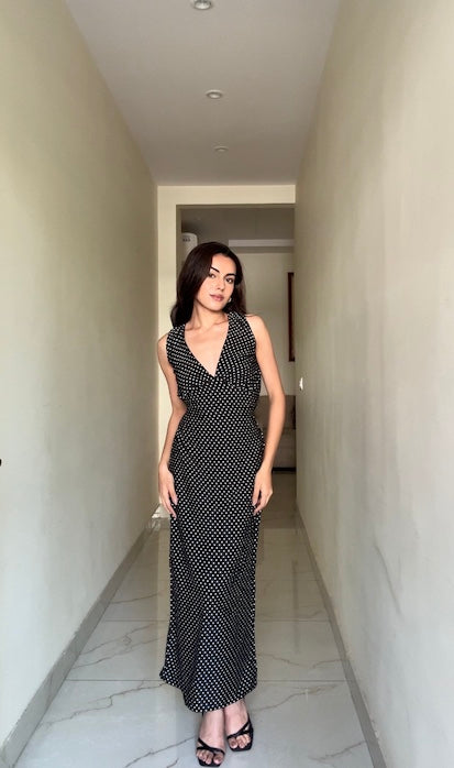 Aurelia Polkadot Midi Dress