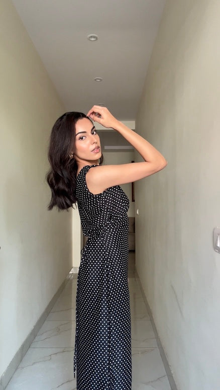 Aurelia Polkadot Midi Dress