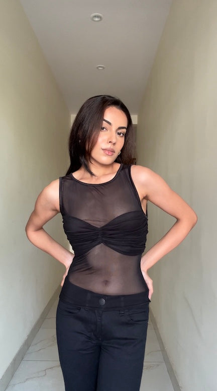 South of France Mesh Top