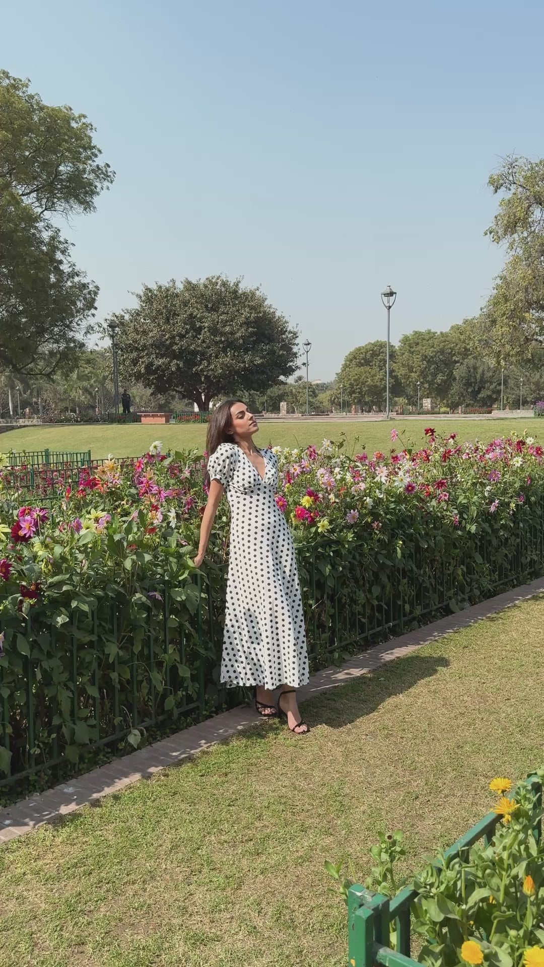 Jasmine Polkadot Long Dress