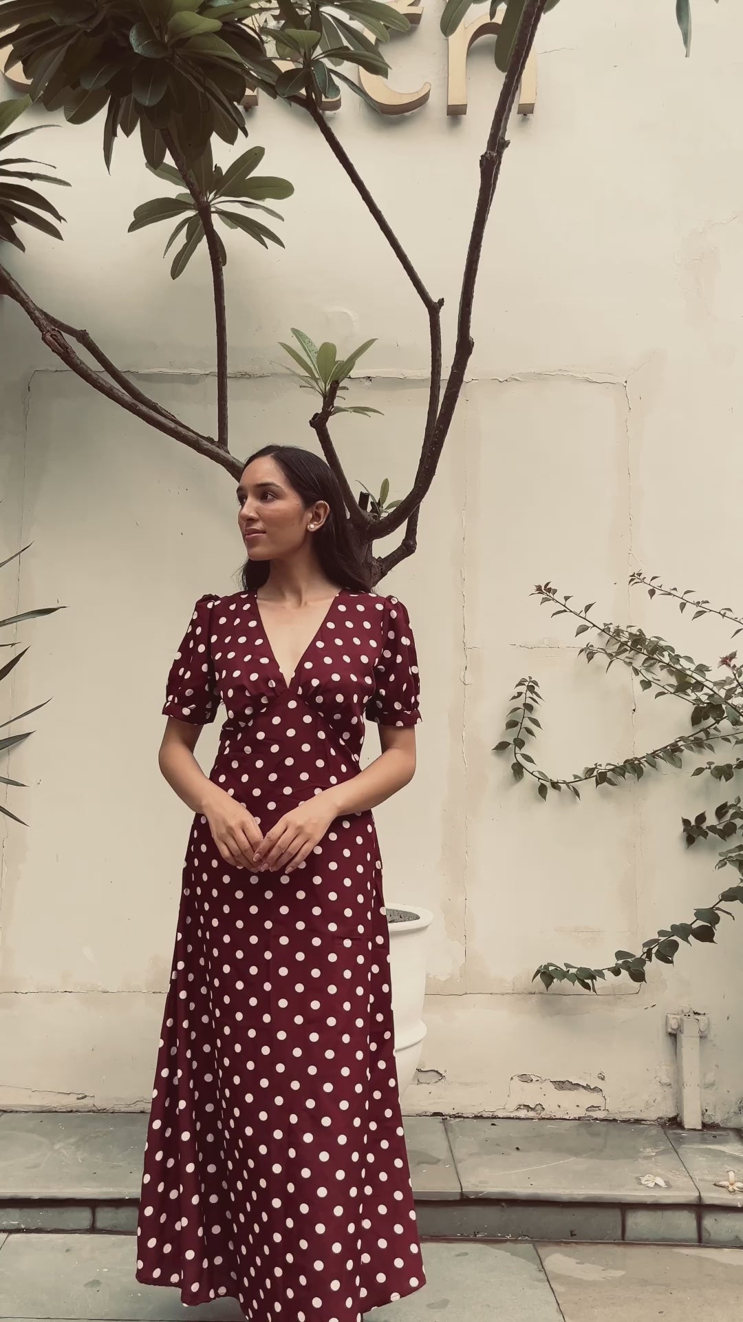 Russet Polkadot Dress
